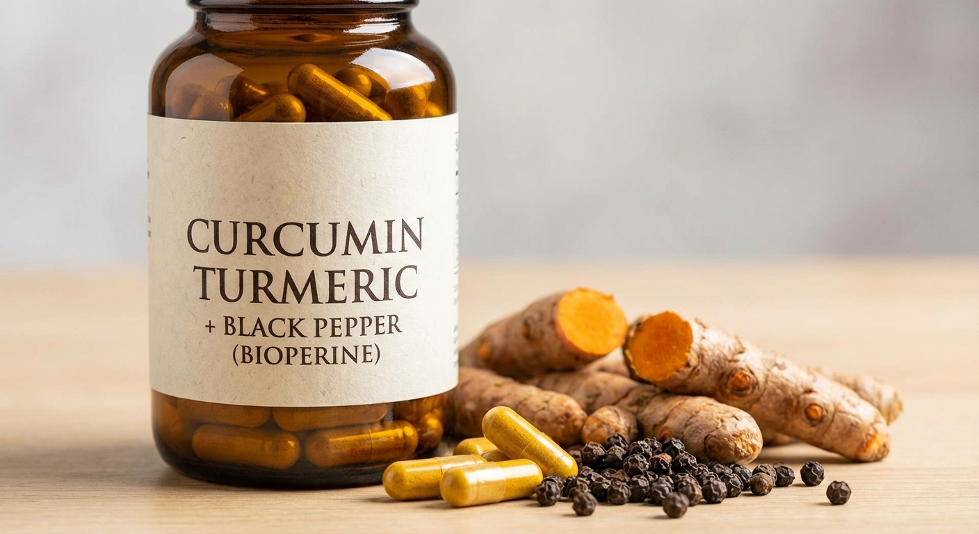 Curcumin with BioPerine supplement for arthritis pain and inflammation