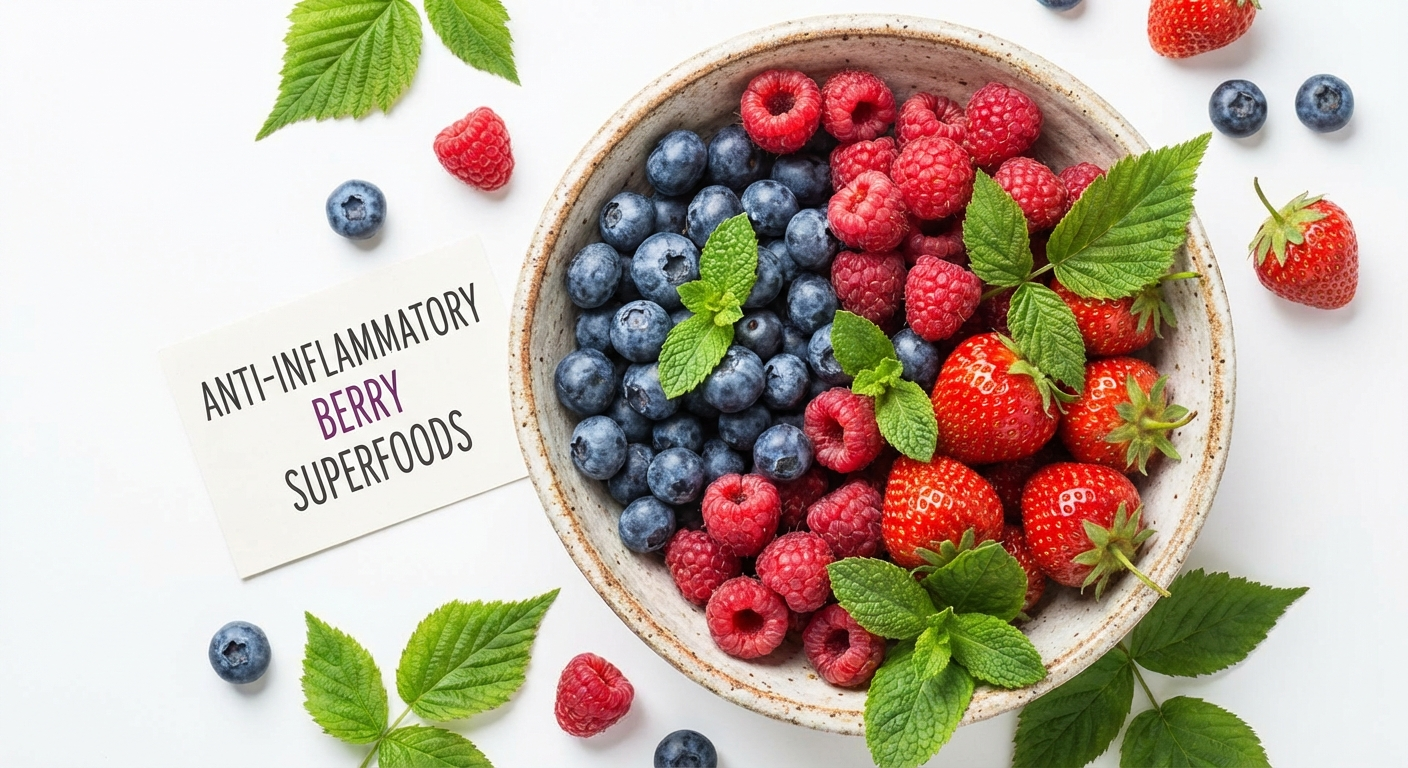 Fresh anti-inflammatory berries — blueberries, raspberries and strawberries